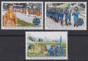 F-EX54861 ST LUCIA MNH 2000 75° ANNIVERSARIO RAGAZZA GUIDA RAGAZZI SCOUT. - Foto 1 di 1