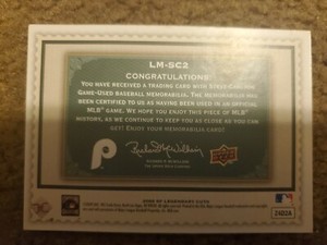Steve Carlton, Upper Deck, 2009, #LM-SC2, SP Legendary Cuts Memorabilia, 