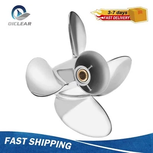 14 x 21 Stainless Steel Boat Propeller For Mercury 150-300HP 15 Spline,RH 4Blade - Picture 1 of 6
