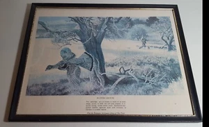 VTG REMINGTON SPORTSMEN'S LIBRARY OF FINE PRINTS RUFFED GROUSE IN NEW ENGLAND - Foto 1 di 8