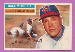 SOLID VG-EX+/- DALE MITCHELL 1956 TOPPS #268 UNCREASED VINTAGE TRIBE *TPHLC-4792