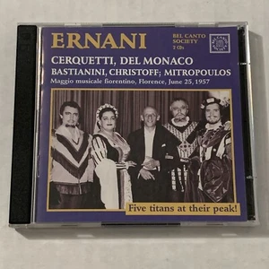 Verdi Ernani 2 CD Set Cerquetti Del Monaco Bastianini Christoff Mitropoulos 1957 - Picture 1 of 5