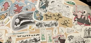 Lot of 36 VTG Fussy Cut Images Animals Fairy Tales For Junk Journals Collage - Picture 1 of 7