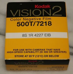 Super Sale! Kodak Vision2 500T/7218 Color Negative Super 8 Cartridge