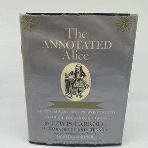 THE ANNOTATED ALICE BY LEWIS CARROLL VINTAGE 1960 HARDCOVER BOOK GOOD CONDITION - Picture 1 of 17