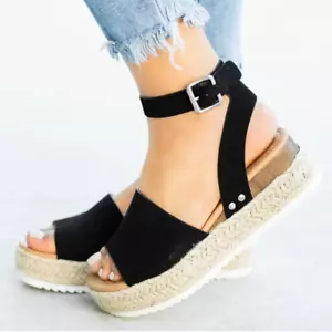 Women'S Sandals Wedges Heels Sandals Summer 2025 Platform Sandalias Mujer Soft H - Picture 1 of 10