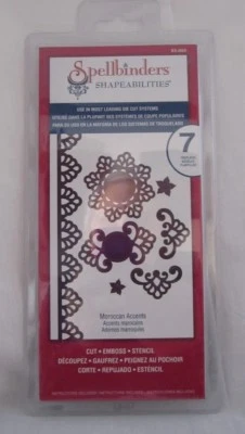 Spellbinders Shapeabilities MOROCCAN ACCENTS Cut Emboss Stencil S5-064 7 Dies  - Image 1 of 2