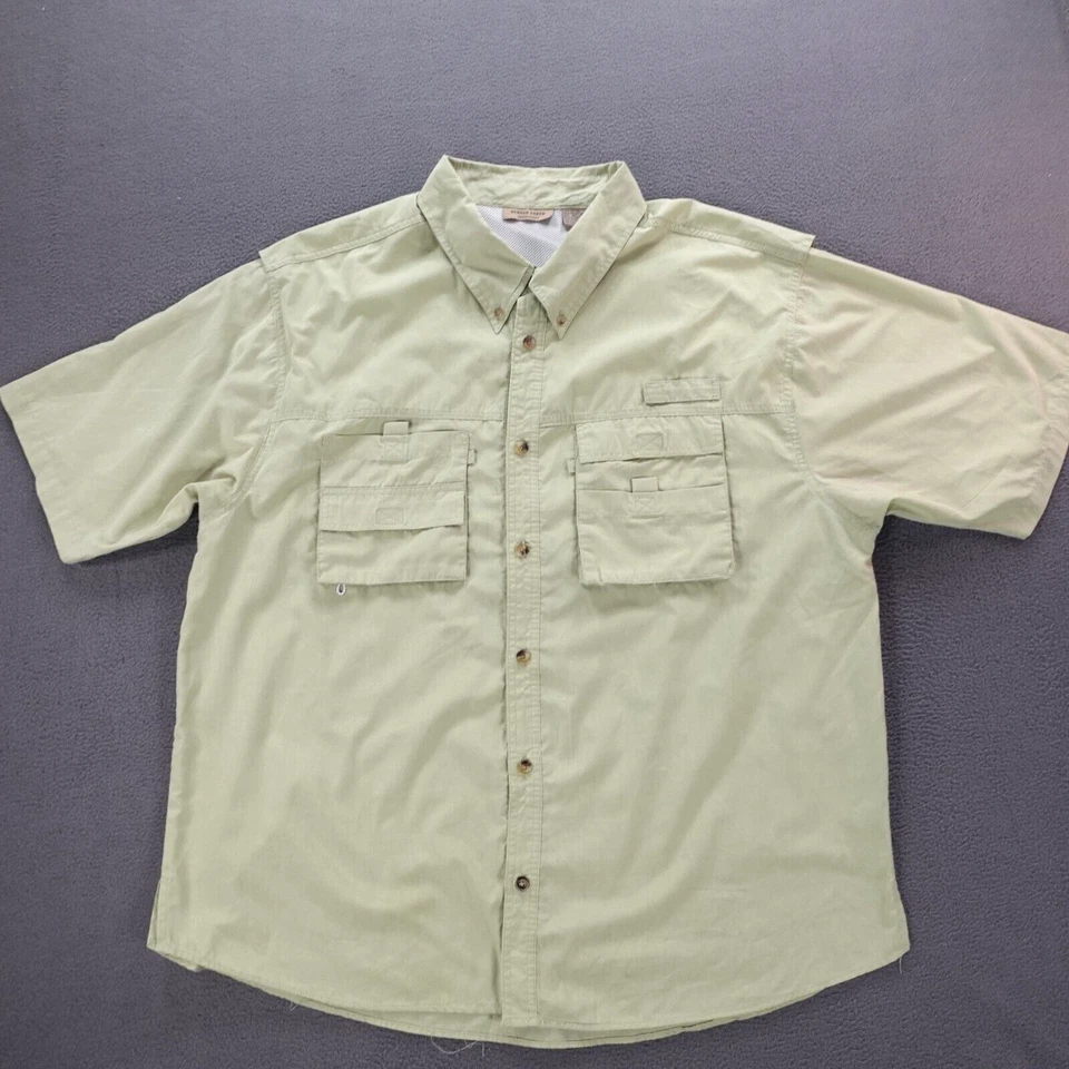 Camisa Rugged Earth Outfitters Para Hombre Talla 2XL Verde Manga Corta Abotonada Fishin Foto 1 de 4