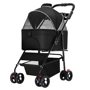 80lbs Folding Shopping Cart with Wheels, Grocery Carts with Removable Tote Bag - Picture 1 of 11