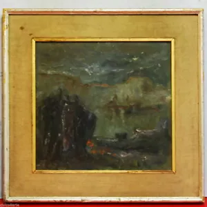 Painting Peinture Gemalt Olio TALOZZI Nino OPERA DOPPIA Paesaggi marini 1946 - Imagen 1 de 1