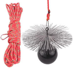 Schornsteinbesen Kaminbesen Schubstange Set Zuggewicht Schornsteinreinigungsset - Bild 1 von 4