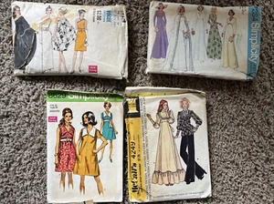 Simplicity, Vogue & Butterick patterns UNCUT 1970s Wedding , Maternity & Formal - Picture 1 of 9