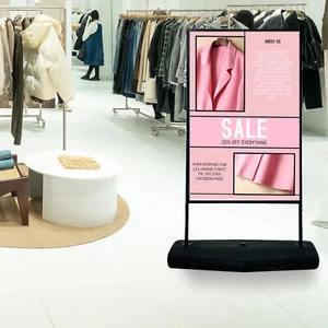 Floor Stand Sign Holder 23⅔"x35½" Indoor and Outdoor Sidewalk Refillable Water - Picture 1 of 9