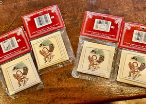 Bearkins Weihnachtsanhänger, 4 Stück, ungeöffnet, 90er Vintage, Shackman - Bild 1 von 6