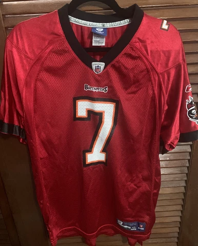 TAMPA BAY BUCCANEERS JERSEY MENS LARGE RED JEFF GARCIA NFL AUTHENTIC ADULT SEWN Cover