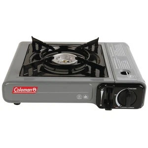 Tabletop Portable Butane Gas Camping Stove, 1 Burner, Gray - Picture 1 of 6