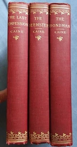3 BOOKS BY HALL CAINE: BONDMAN, DEEMSTER, LAST CONFESSION HARDBOUND - Picture 1 of 3