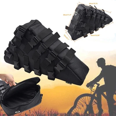 49cm Large Capacity Buckle Mountain Bike Triangle Tube Frame Bag Pack Battery - Image 1 of 4