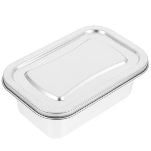 Stainless Steel Ice Cream Box Storage Tubs Homemade Container Freezer Ice-cream - Picture 1 of 12