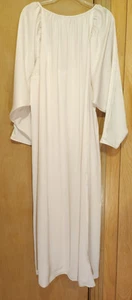 NUEVO CON ETIQUETAS H&M Vestido Ángel Espalda Abierta Para Mujer Mediano Crema Satén Forma de Ala Mangas - Imagen 1 de 24