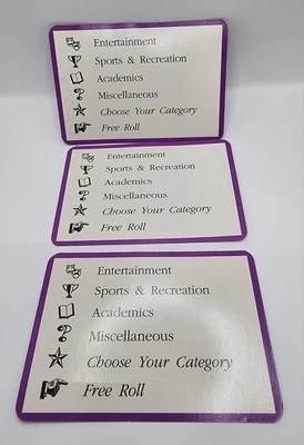 TriBond Board Game 1992 Replacement Parts. Category Cards 3 - Image 1 of 4