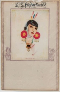 1936 ANNA MAE WONG: Armando DRECHSLER Mexico Calendar Art "La Malinche" - Picture 1 of 1