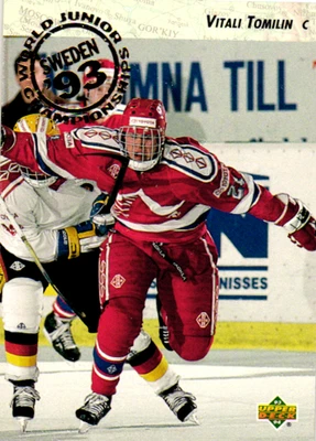 Vitalii Tomilin Russia 1993 Upper Deck World Junior Hockey Card 278 - Image 1 of 2