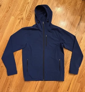 Eastern Mountain Sports Men’s Jacket Windbreaker Navy Size Small Full Zip Hood - Picture 1 of 23