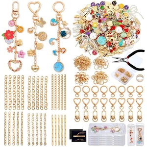 Wurosi 544 Stck. Lipgloss Schlüsselanhänger Herstellung Kit mit Charms, einschließlich 24 Schlüsselanhänger... - Bild 1 von 7