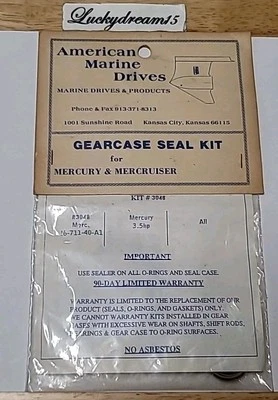 KIT DE SELLO DE CAJA DE CAMBIOS AMERICAN MARINE DRIVES #3048 Reemplaza Mercury 26-71140-A1 3.5h Foto 1 de 4