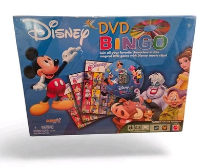 Mattel Disney DVD BINGO Screen Life Family Board Game Mickey New Factory Sealed - Image 1 of 4