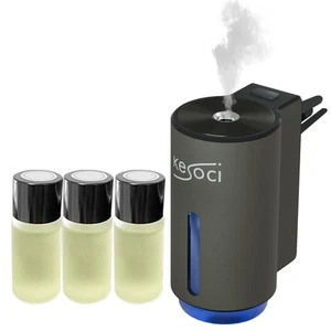 KESOCI Profumatore Auto Ricaricabile Intelligente con Set di 3 x 10 ML Fragranze - Foto 1 di 24