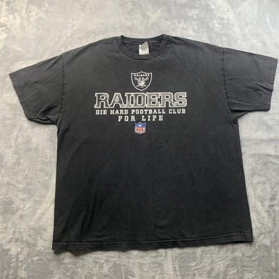 Camisa De Colección Oakland Raiders Die Hard Football Club For Life Talla 2XL Foto 1 de 4