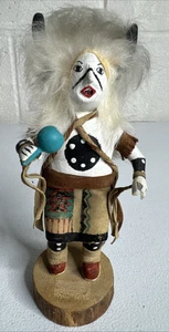 Navajo KATSINA Indianer Indianer Kachina Büffeltänzerin Puppe 6 Zoll hoch - SIGNIERT - Bild 1 von 9
