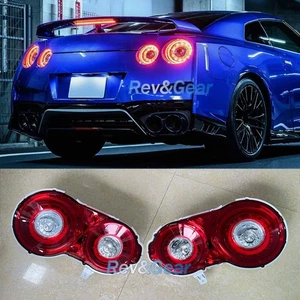 Pair of LED Tail Light Red For Nissan GTR GT-R R35 2007-2017 Rear Lamps Assembly - Picture 1 of 17