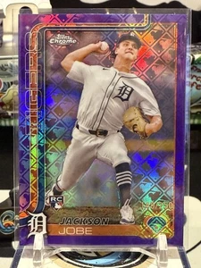 2025 Topps Chrome Logofractor Jackson Jobe Rookie RC Purple /250 π₯ Tigers TZ - Picture 1 of 2