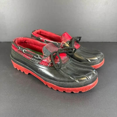 Zapatos de pato SUGAR Swippery para mujer 8 negros/rojos impermeables Foto 1 de 4