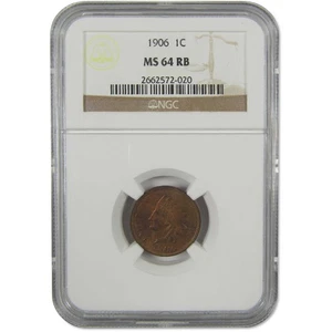 1906 Indian Head Cent MS 64 RB NGC Penny Uncirculated 1c Coin - Picture 1 of 4