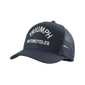 ORYGINALNA Triumph Motocykle Coast Navy Siatkowa czapka tylna NOWA MCAS24300