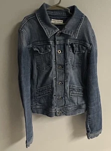 Y2K Tommy Hilfiger Denim Jacket Youth Large Jean Jacket 2004 VTG - Picture 1 of 7
