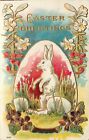 Embossed Postcard Easter Rabbit in Egg Vignette 605