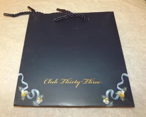 Exclusive 2024 Disney Disneyland Club 33 blue small gift purchase bag w/ tassels - Picture 1 of 4