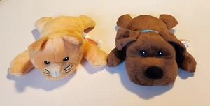 Melissa & Doug Plush Stuffed Brown Dog MAX & Orange Tabby Cat 9 inches - Picture 1 of 2