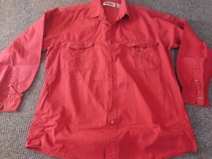 Vintage Gitano Mens Shirt LT tall red Button up classic casual pockets - Picture 1 of 10