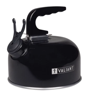 Valiant Portable Camping Kettle  -Whistling 1 Litre Capacity - 3 Colour Options - Image 1 of 4