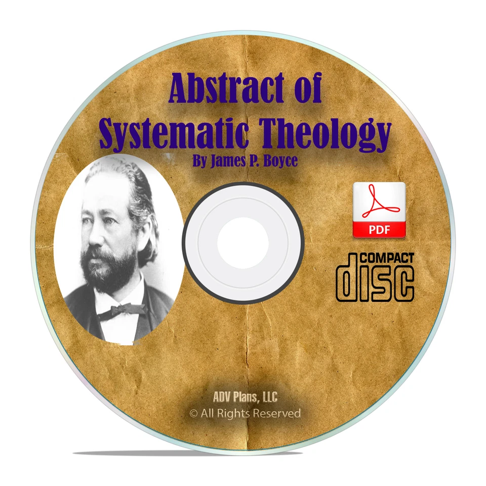 Abstract Systematic Theology, James Boyce, Bible Study Calvinism CD H08 Foto 1 de 1