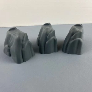 3 x Plastic Rock Effect Track Supports for a Wooden Railway Layout - Picture 1 of 5