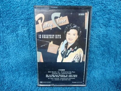 PATSY CLINE "12 GREATEST HITS" CASSETTE 1988 mca  TESTED  - Image 1 of 4