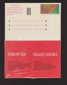 CANADA 2-ST stick 'n' tick Christmas Labels pkg of 10 original packaging 2n8 - Picture 1 of 2