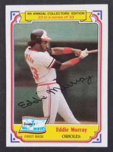 Tarjeta de béisbol Eddie Murray 1984 Topps Drakes #23 (nuevo) - Imagen 1 de 2